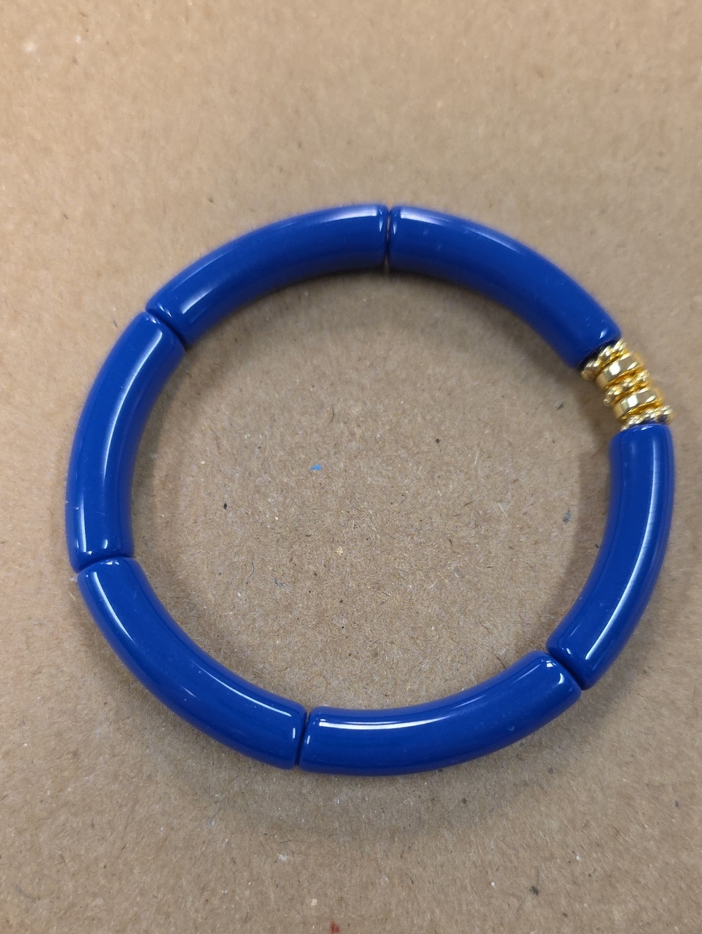 Express Blue Segment Bracelet with Gold Accents